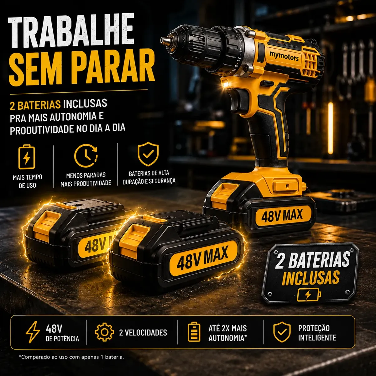Duas baterias 48V inclusas